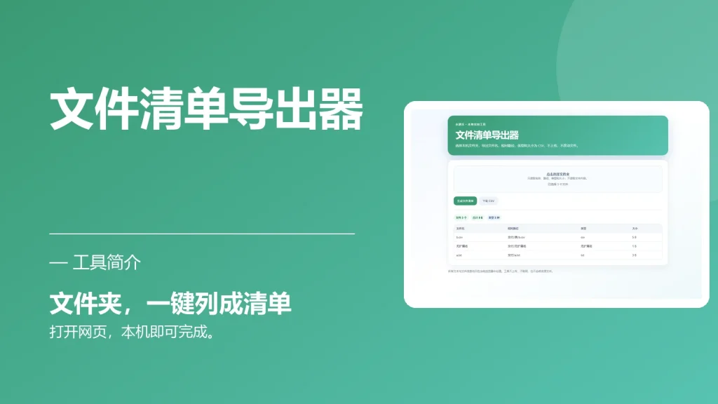 文件清单导出器-永遇乐