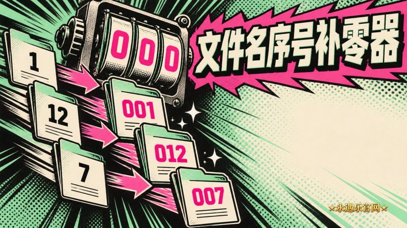 文件名序号补零器:离线预览统一文件名数字位数|永遇乐官网
