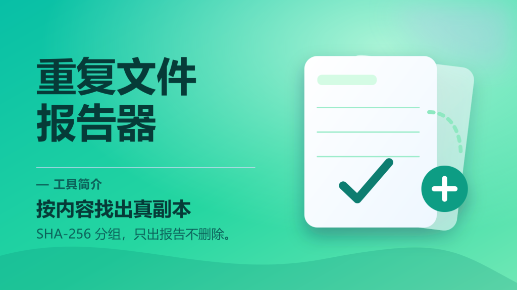 重复文件报告器-永遇乐