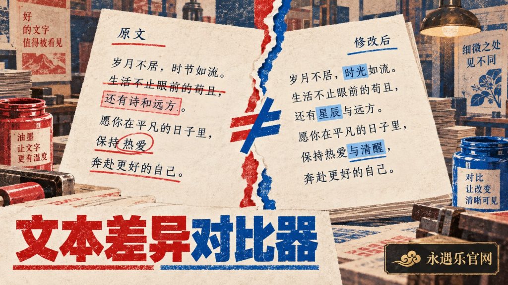 文本差异对比器-永遇乐