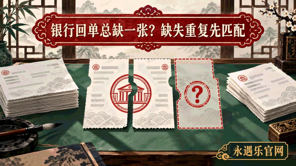 银行回单总缺一张？缺失重复先匹配-永遇乐