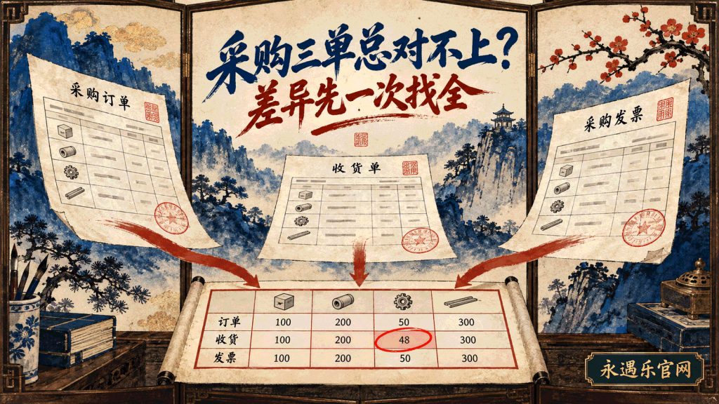 采购三单总对不上？差异先一次找全-永遇乐