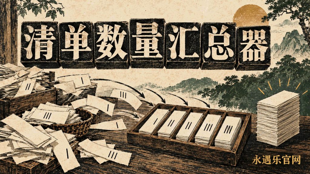 清单数量汇总器-永遇乐