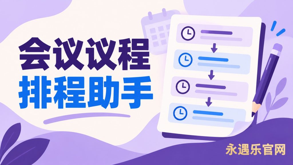 会议议程排程助手-永遇乐