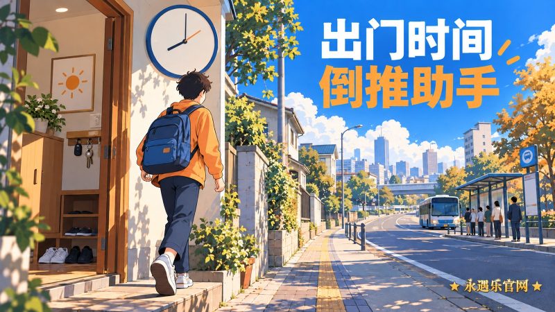 出门时间倒推助手:离线计算准备、出门与到达四时点