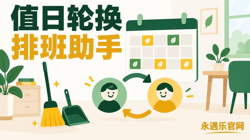 值日轮换排班助手:按日期与星期离线生成轮流清单