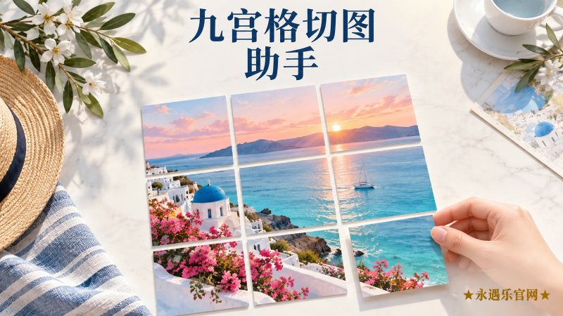 九宫格切图助手:离线中心裁剪并打包九张顺序PNG