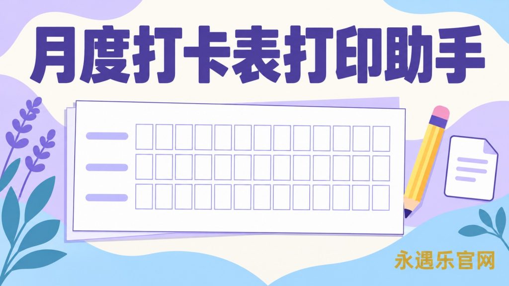 月度打卡表打印助手-永遇乐