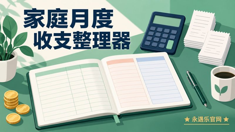 家庭月度收支整理器:按月分类核对收入支出并导出账本|永遇乐官网
