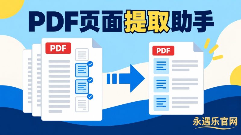 PDF页面提取助手:离线按物理页码另存所需页面