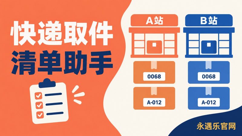 快递取件清单助手:离线按站点整理取件码与已取状态