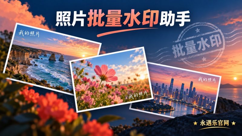 照片批量水印助手:多张照片添加文字水印并离线导出|永遇乐官网
